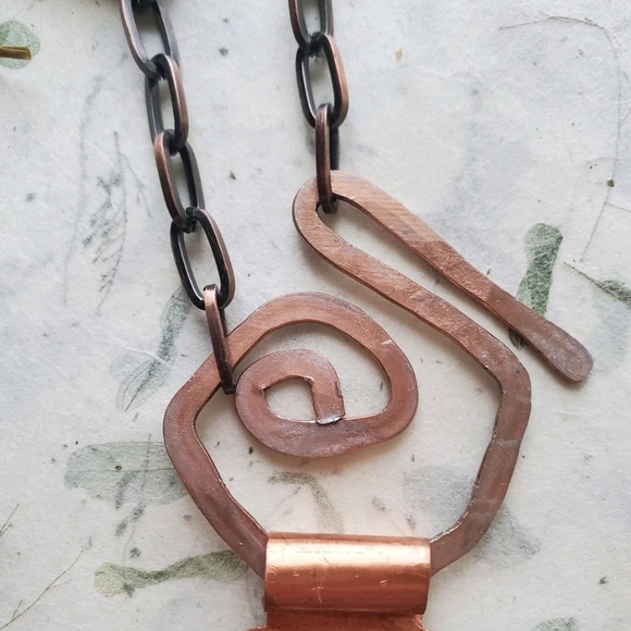 Artisan Wild Flowers In Resin On Copper Chain Necklace - Nwt - Picture 4 of 12